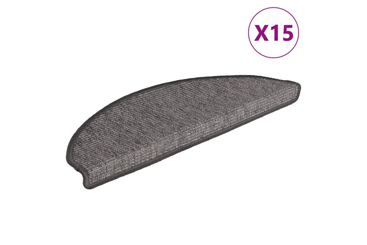 vidaXL 326900 Stair Mats Self-adhesive 15 Pcs Grey And Beige 65x21x4cm