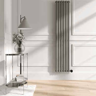 Smoked Stone Vertical Smart Electric Radiator with Wi-Fi Thermostat - 2000W - H1800xW354 - Bathroom Safe