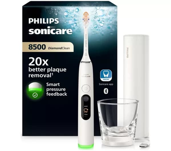 PHILIPS Sonicare Next-Gen DiamondClean Series 8500 HX8513/11 Electric Toothbrush - White