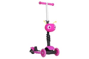 Homcom 3 in 1 Kids Kick Scooter with Removable Seat | Pink
