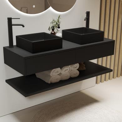 Lugo Wall Hung Countertop Double Vanity Unit