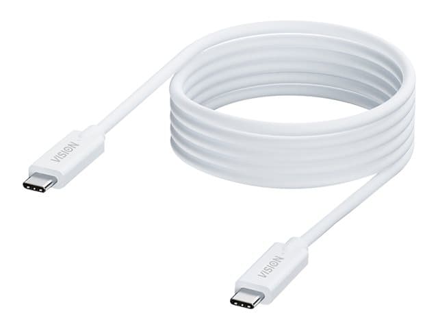 VISION - USB cable - USB-C (M) to USB-C (M) - USB 3.1 Gen 1 - 3 A - 4 m - white
