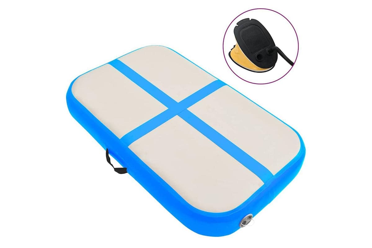Vidaxl Inflatable Gymnastics Mat With Pump 60x100x15 Cm Pvc Blue