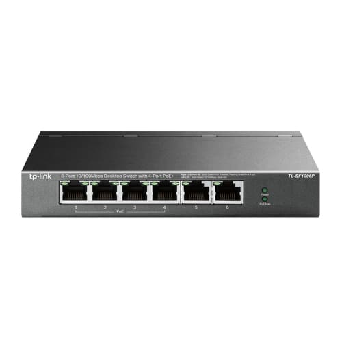 TP-LINK - 6-PORT 10/100 MBPS SWITCH 4PORT POE+