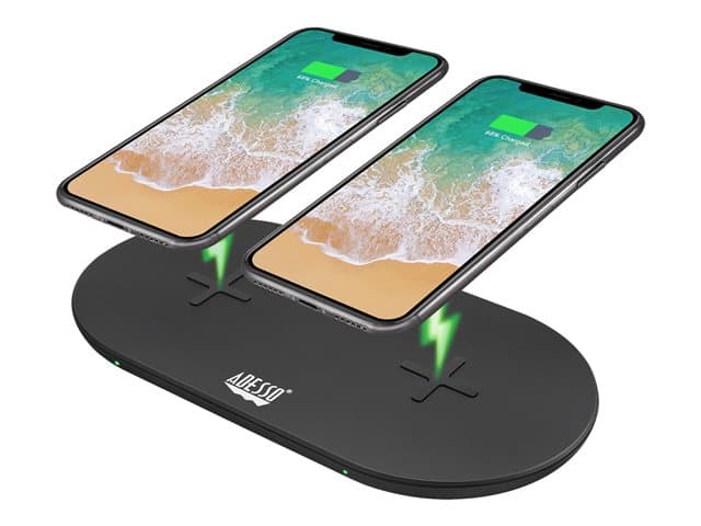 Adesso - AUH-1040 wireless charging pad - + AC power adapter - 15 watt