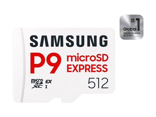 SAMSUNG - P9 Express MB-MK512T - Flash memory card - 512 GB - A1 / Video Class V30 / UHS-I U3 - microSDXC Express