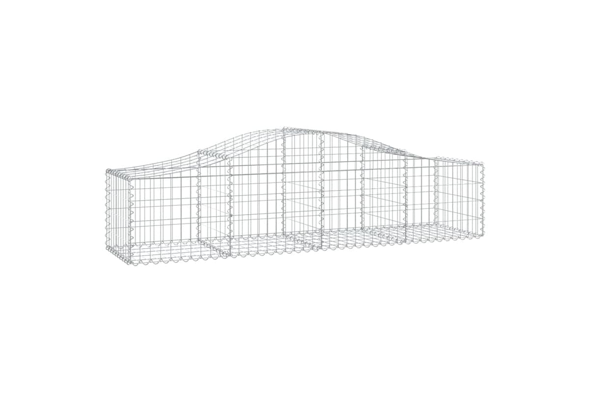 vidaXL 153392 Arched Gabion Basket 200x50x40/60cm Galvanised Iron