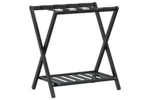 vidaXL 356366 Luggage Rack Black 68x38x58cm Bamboo