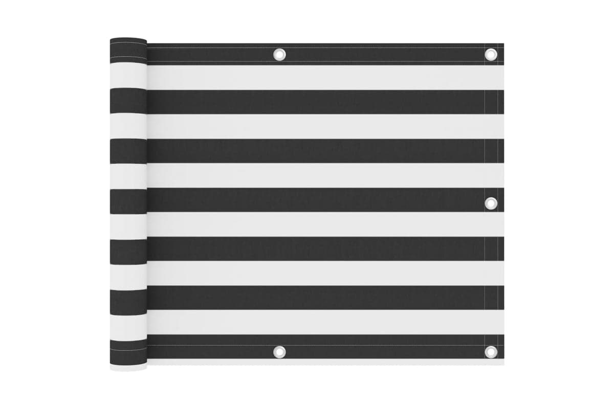 vidaXL 134877 Balcony Screen Anthracite And White 75x400cm Oxford Fabric