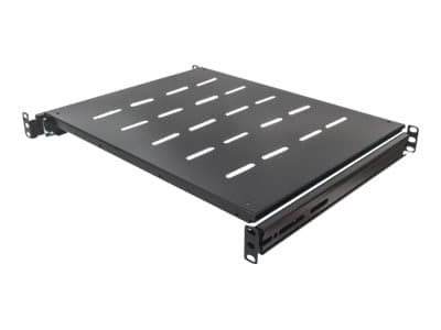 Intellinet 19" Sliding Shelf, 1U, 800 to 1000mm Depth, shelf depth 550mm, Black