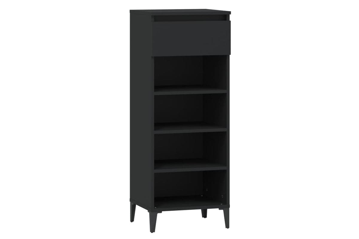 vidaXL 819781 Shoe Rack Black 40x36x105cm Engineered Wood