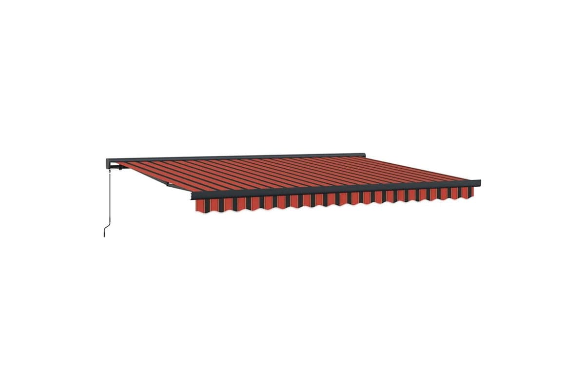 Vidaxl Retractable Awning Orange And Brown 450 X 300 Cm