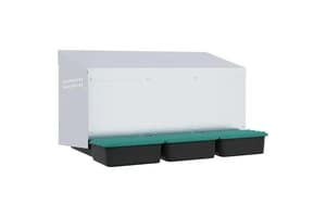 Vidaxl Chicken Nesting Box 3 Compartments Wall-mounted Galvanised Steel