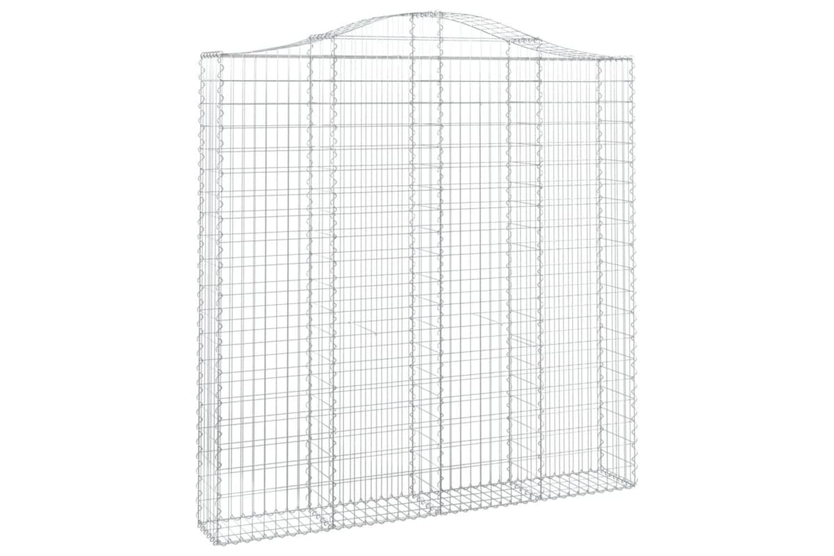 vidaXL 153390 Arched Gabion Basket 200x30x200/220cm Galvanised Iron