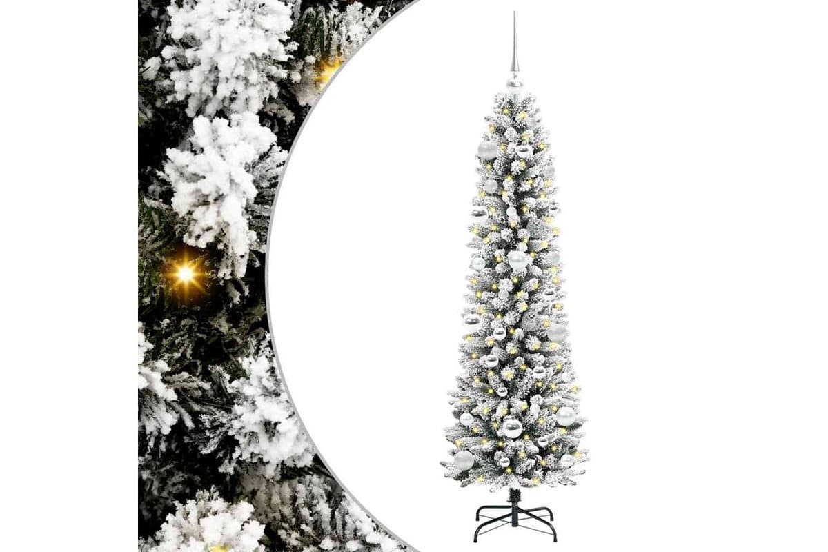 Vidaxl Artificial Christmas Tree With 150 Leds Green And White 150 Cm
