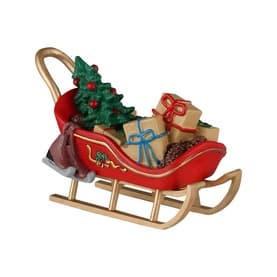 Vintage Christmas Sleigh Figurine 5cm