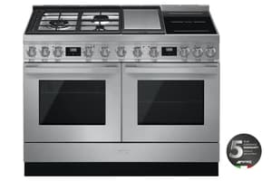Smeg 120cm Portofino Pyrolytic Dual Fuel Range Cooker | CPF120IGMPX | Stainless Steel