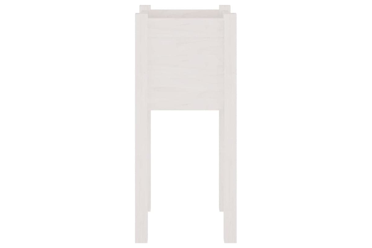 vidaXL 810781 Garden Planter White 31x31x70cm Solid Pinewood