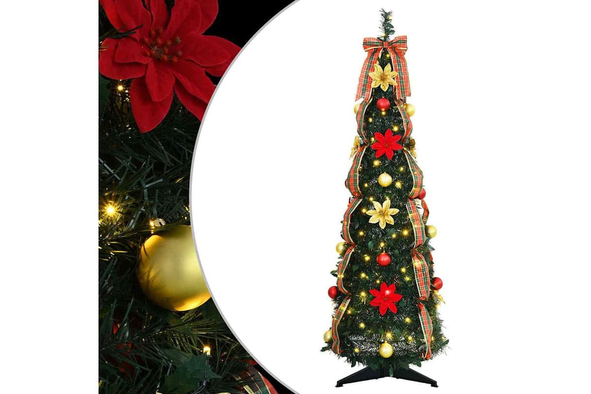Vidaxl Artificial Christmas Tree With 50 Leds Green 120 Cm Pvc