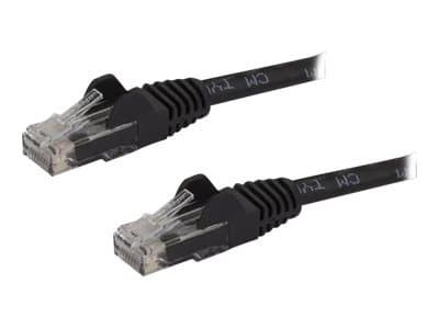 STARTECH.COM - Startech 7.5m CAT6 Ethernet Cable, 10 Gigabit Snagless RJ45 650MHz 100W PoE Patch Cord, CAT 6 10GbE UTP Network Cable w/Strain Relief, Black, Wiring is UL Certified/TIA - Category 6 - 24AWG (N6PATC750CMBK) - patch cable - 7.5 m - black