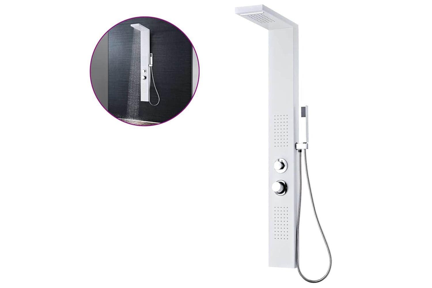 Vidaxl 142372 Shower Panel System Aluminium Matte White