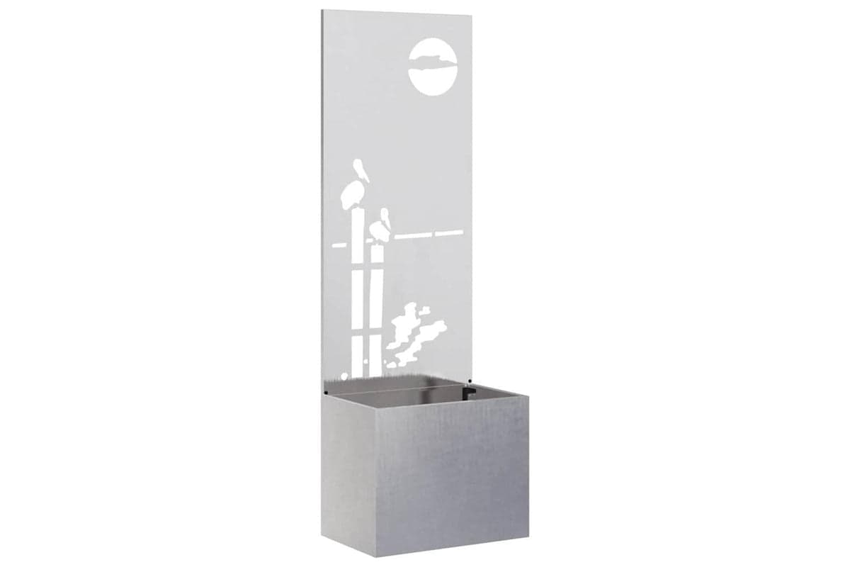 Garden Privacy Screen Sliver 50 X 140 Cm Stainless Steel