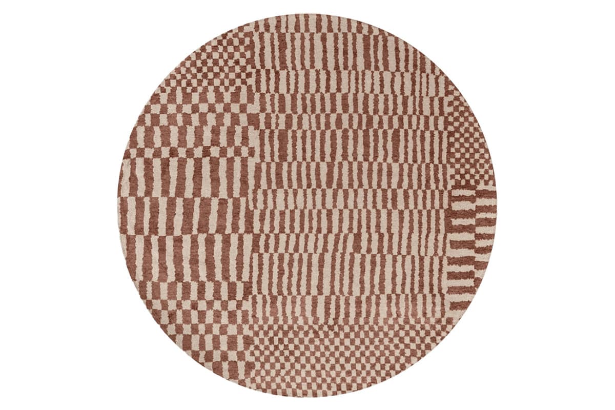 Louis De Poortere | Berber Indoor Eco Round Rug | Red | 240 x 240 cm