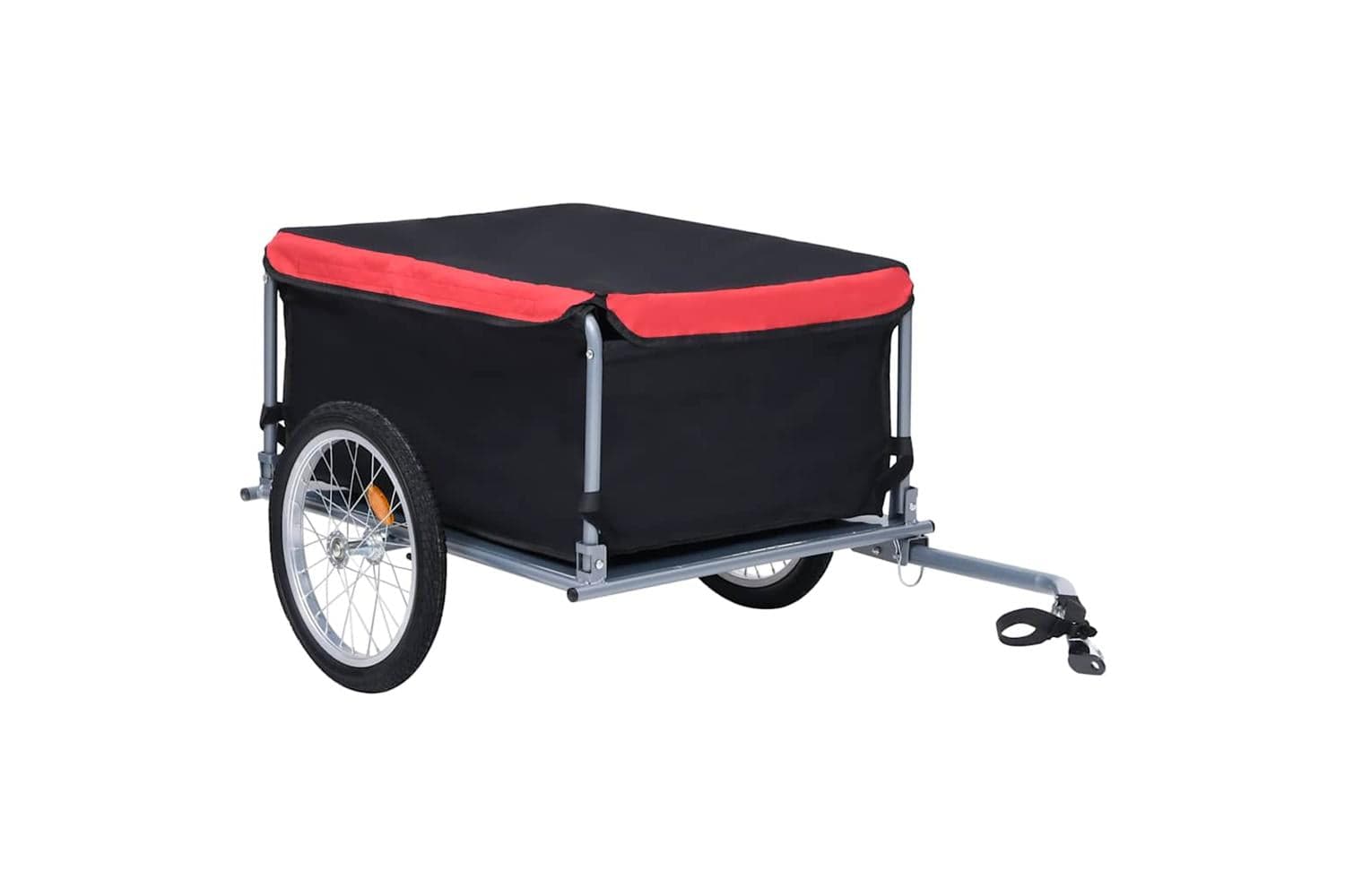 Vidaxl Bike Trailer Black And Red 65 Kg
