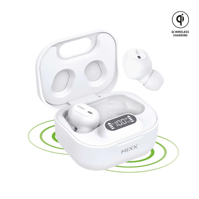 Mixx StreamBuds Dots Charge Wireless Ear Buds - White | SBDT-VW-VW-233