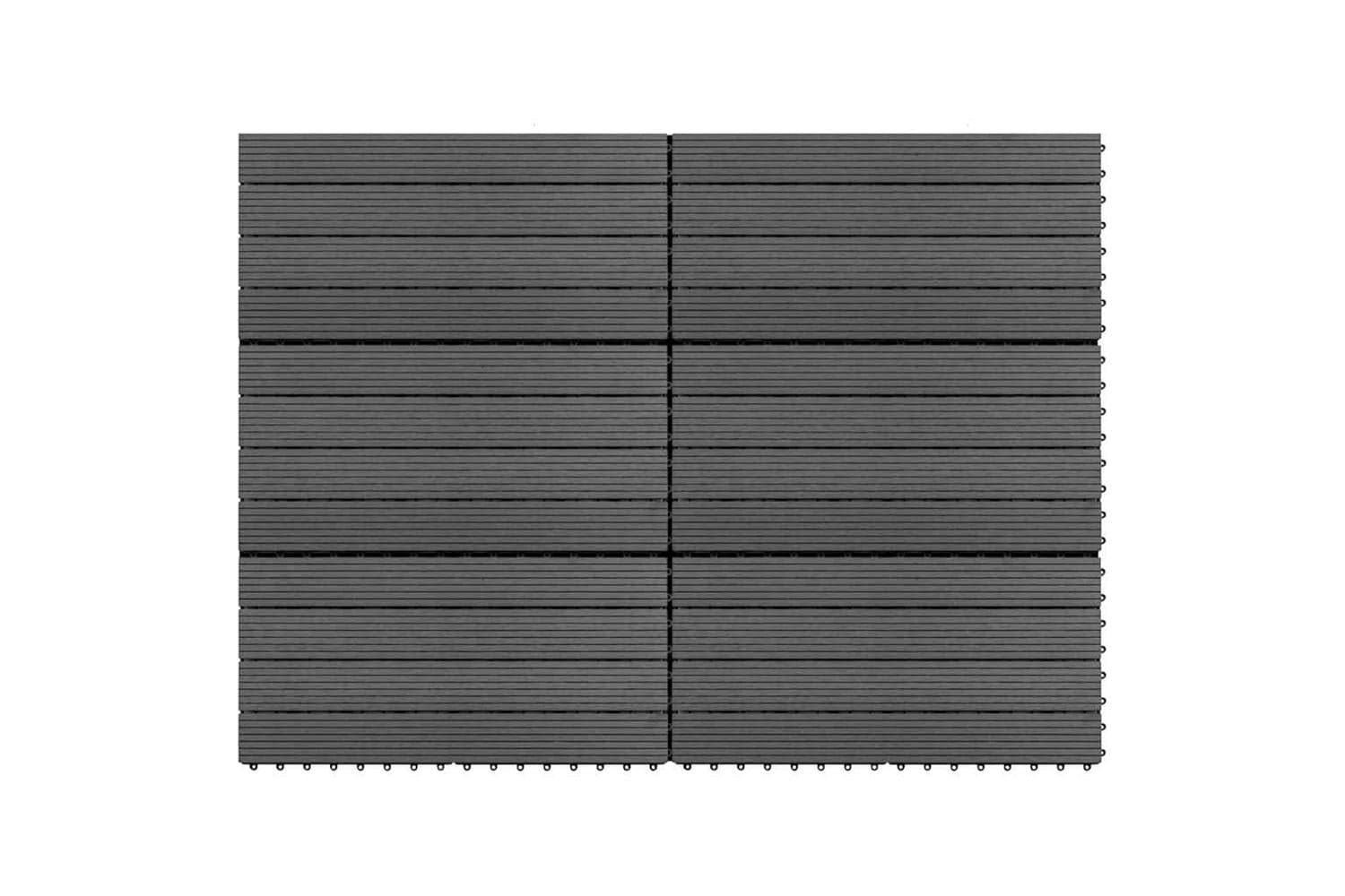 vidaXL 49056 Wpc Tiles 60x30cm 6 Pcs 1m2 Grey