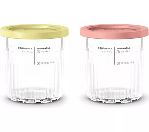 NINJA NC501UK Creami Ice Cream Maker Dessert Tubs - Set of 2