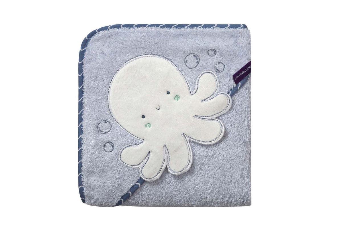 Bamboo Extra Large Apron Baby Bath Towel - Blue Vat At Zero Rate