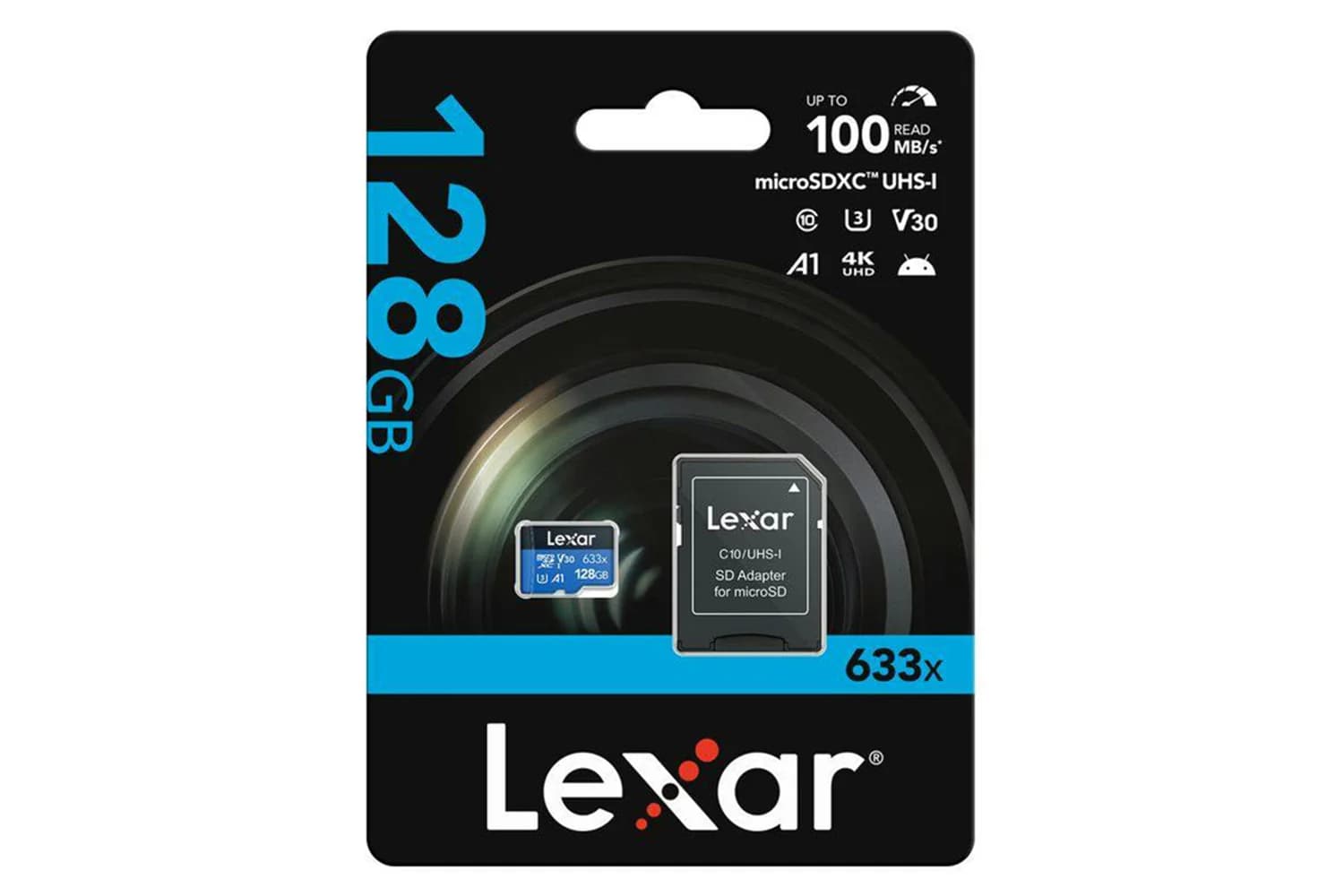 Lexar High-performance 633x Microsdxc UHS-I  Memory Card with SD Adapter | 128GB