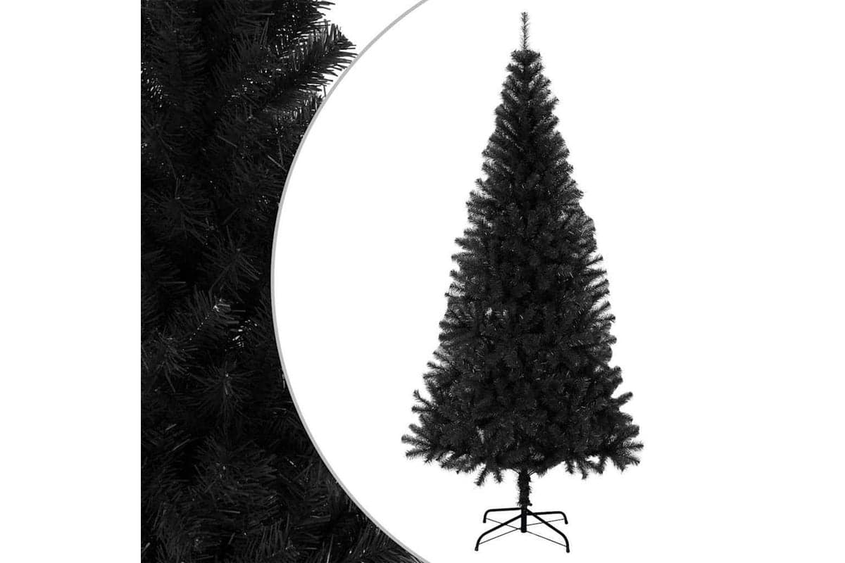 Vidaxl Artificial Christmas Tree With Stand Black 180 Cm Pvc