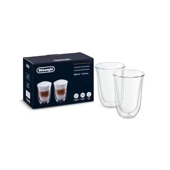 Delonghi 330ml Latte Glasses | 2 Pack | DLSC312