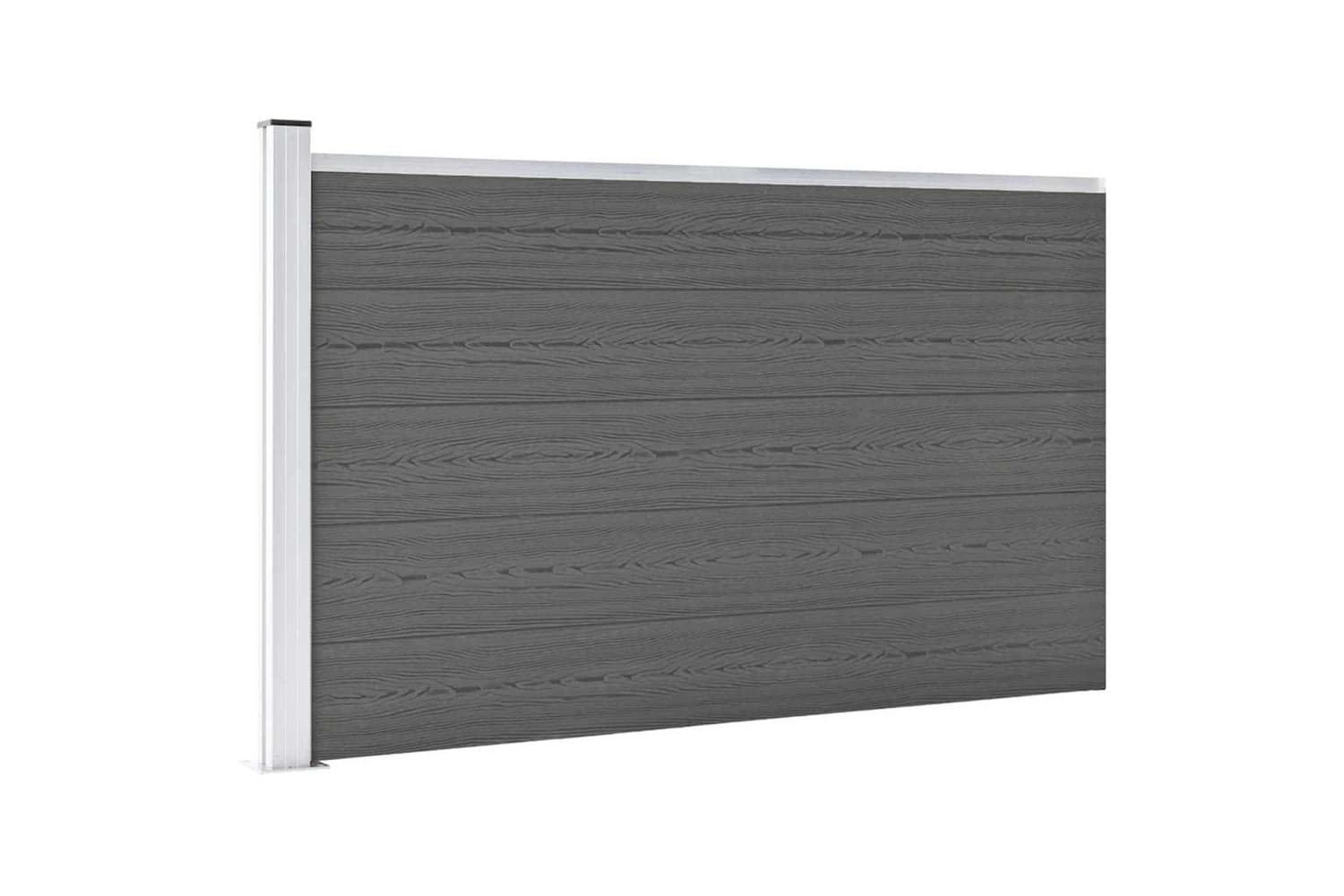 vidaXL Garden Fence Wpc 175x105cm Grey
