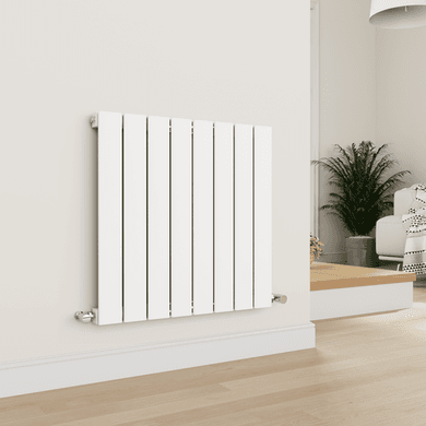 Eco Eleganza White Horizontal Flat Designer Aluminium Radiator