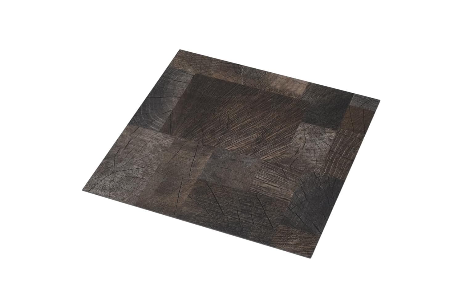 Vidaxl Pvc Flooring Plank Self-adhesive 5.11 Sq M Wood Structure Brown