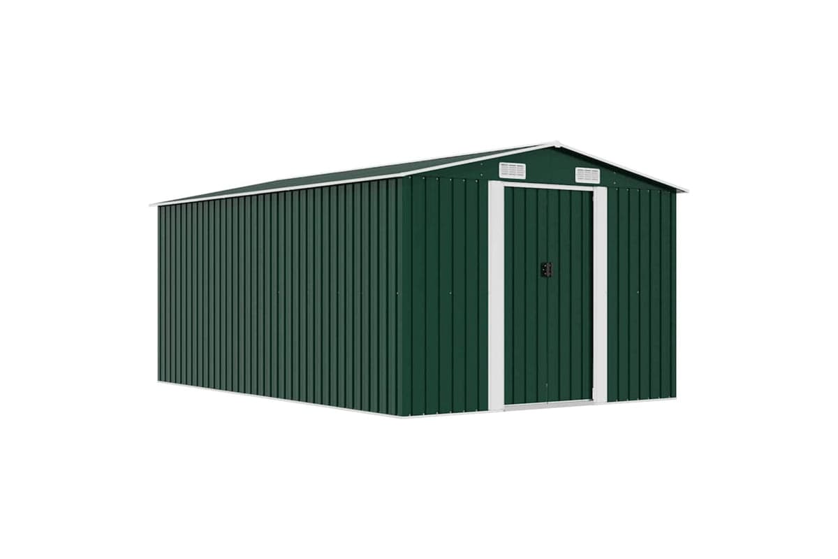 vidaXL 143344 Garden Shed 257x392x181cm Metal Green