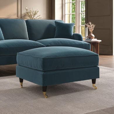 Payton Large Velvet Footstool