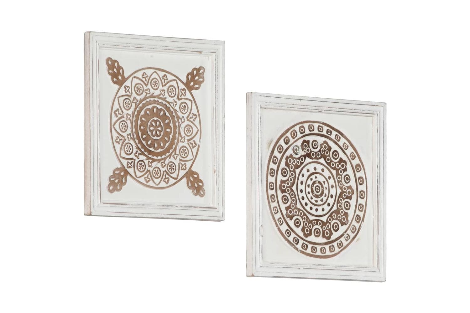 vidaXL 321659 Hand-carved Wall Panels 2 Pcs Mdf 40x40x1.5cm