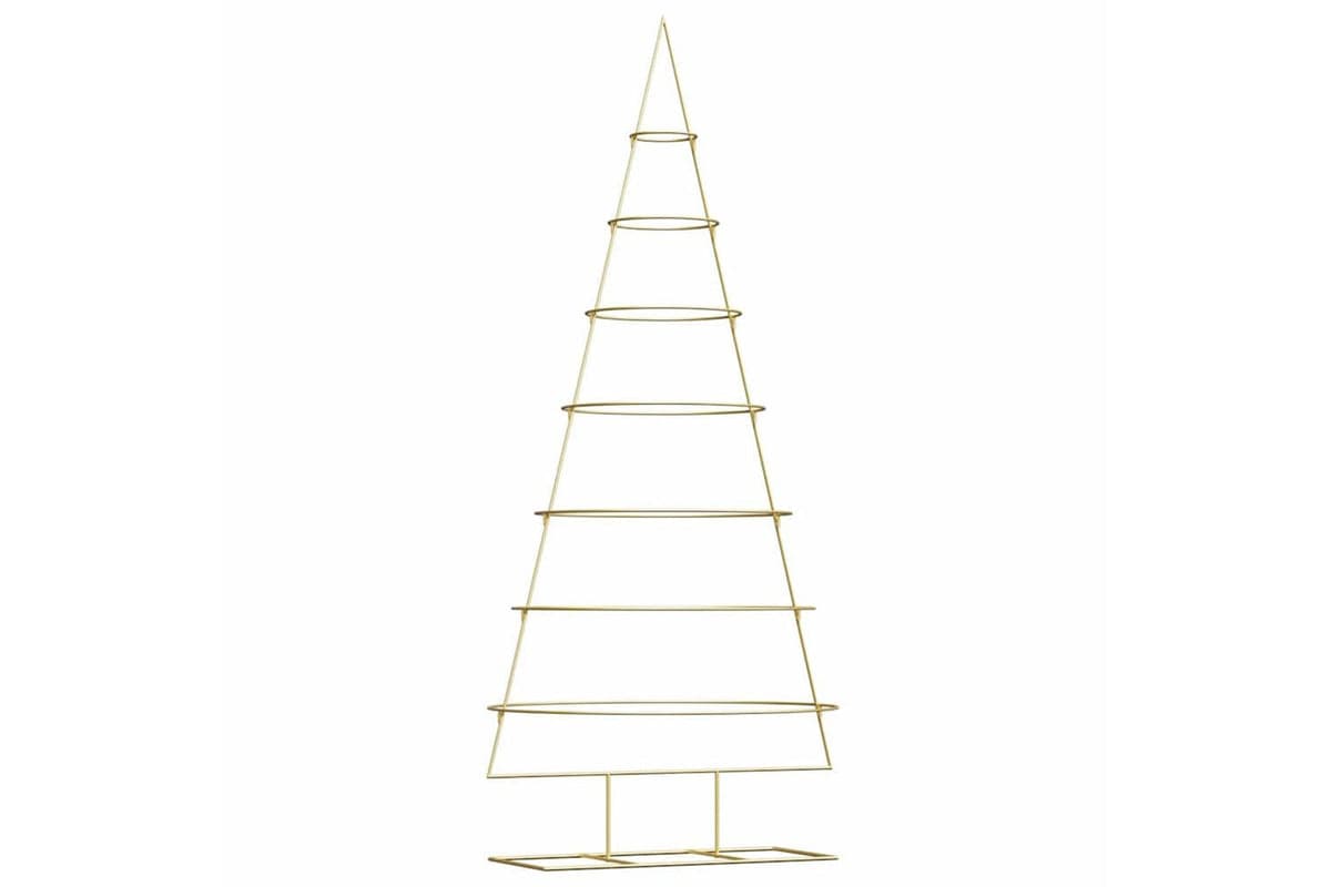 Vidaxl Metal Christmas Tree With Stand Gold 210 Cm Powder-coated Steel
