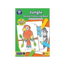 Jungle Sticker Colouring Book