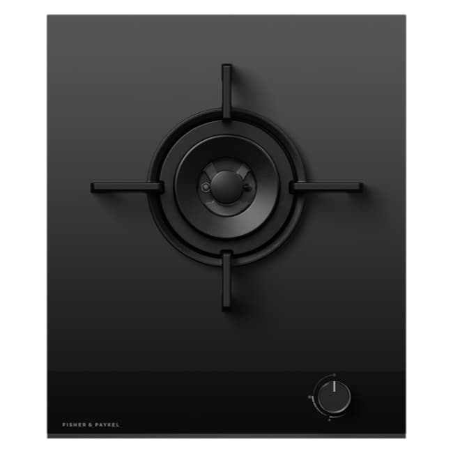 Fisher & Paykel Series 9 45cm Gas Hob Wok Burner LPG Black Glass | CG451DLPGB4