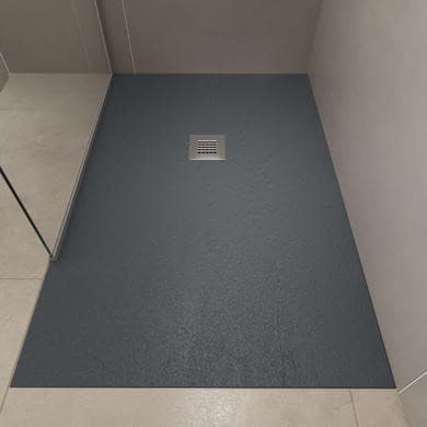 1200x800mm Rectangular Anti-Slip 27mm Slimline Anthracite Stone Resin Shower Tray – Sileti