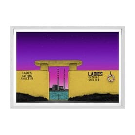 Ladies Bathing Shelter Large Framed Print