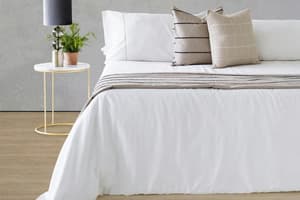 The Linen Room | Melissa Duvet Cover Set | Biscuit | Super King