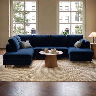 Boe 6 Seater Pull-Out U-Shape Sofa Bed with Storage