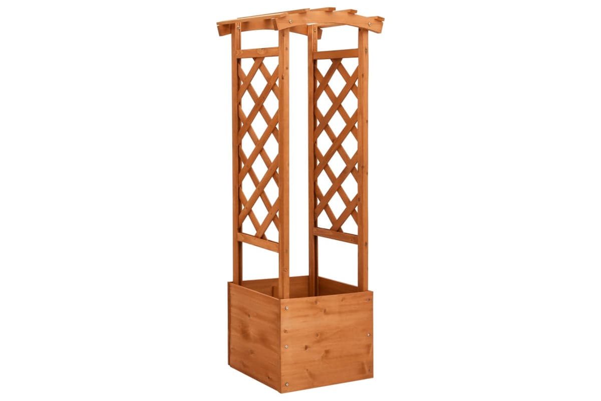 vidaXL 47251 Trellis Planter With Arch 49x39x130cm Firwood