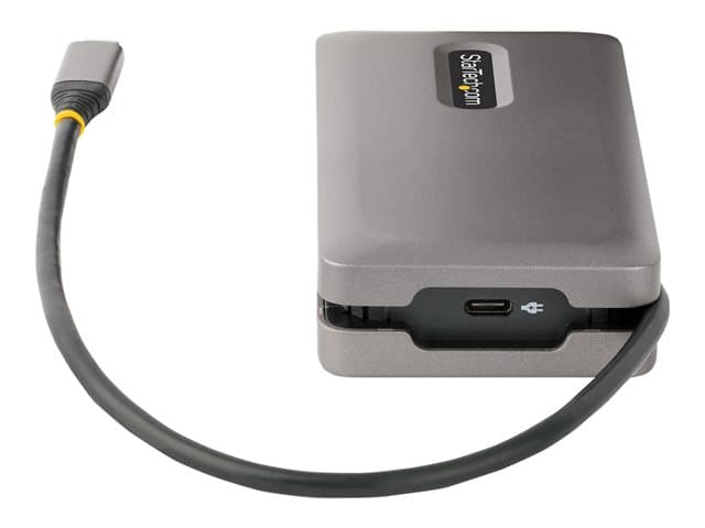 STARTECH.COM - Startech USB-C Multiport Adapter, 4K 60Hz HDMI/DP Video, 3-Port USB Hub, 100W Power Delivery Pass-Through, GbE, USB Type-C Travel Dock w/ Charging, 1ft/30cm Wrap-Around Cable - Mini Laptop Docking Station (DKT31CDHPD3) -